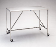 Pedigo Table without Shelf - Stainless Steel  (24W x 60L x 34H)
