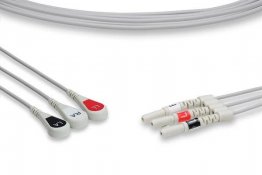 DIN Style Compatible ECG Leadwire 3 lead snap