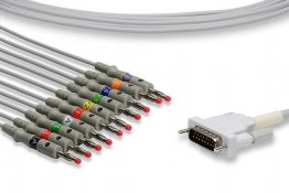 Schiller Compatible Direct-Connect Banana EKG Cable - 2.400095